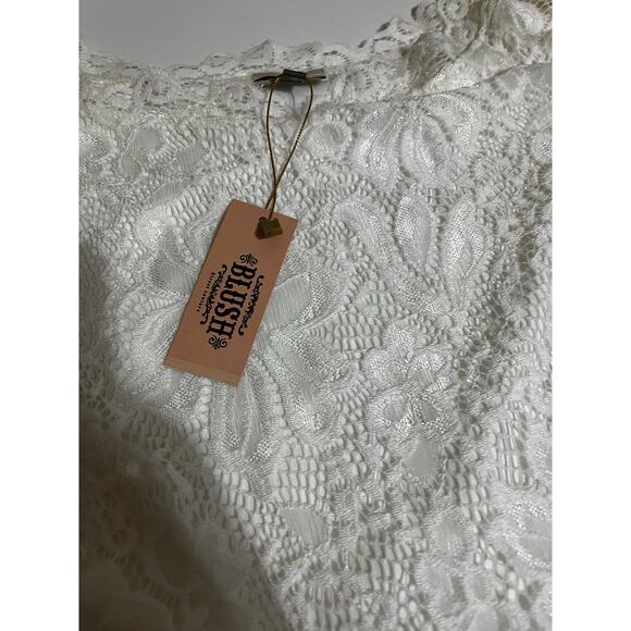 Ivory Lace Maxi Dress by Blush NWT-Romantic Boho Chic-Womens Size Small - Picture 5 of 7
